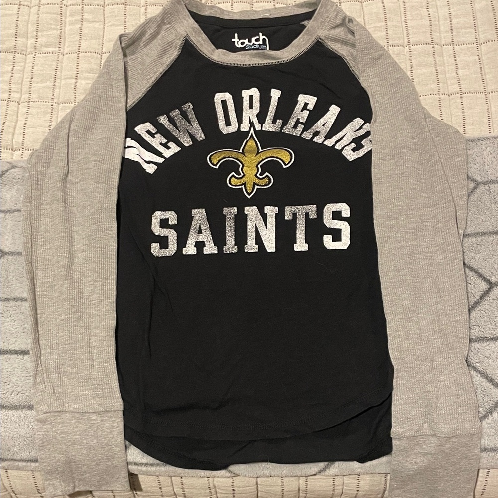 Women's Black and Gray Long Sleeve Tee